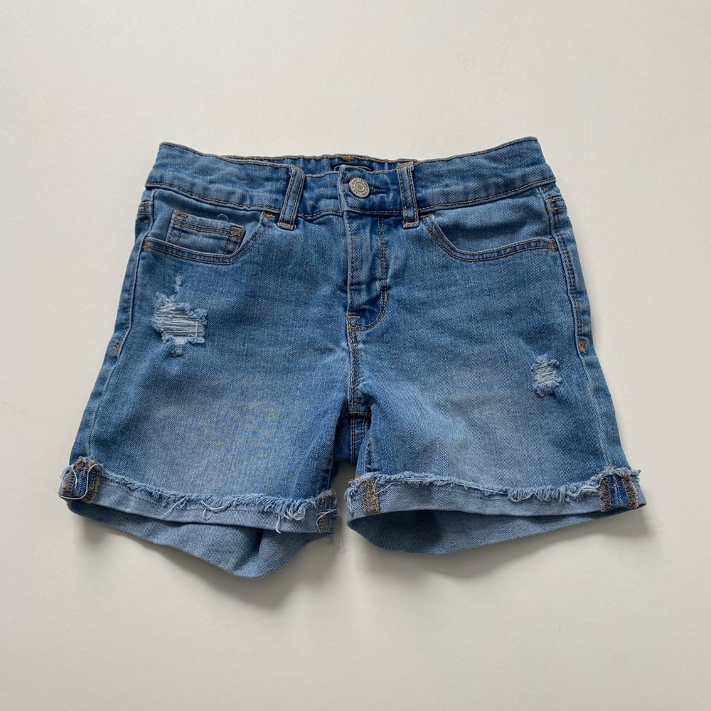 gap kids, denim light blue jean shorts